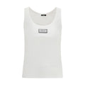 Versace White Cotton Tank Tops Versace