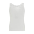 Versace White Cotton Tank Tops Versace