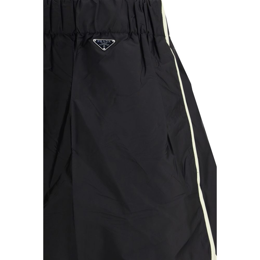 Prada Black Recycled Polyamide Bermuda Shorts Prada