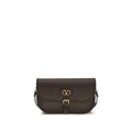 Valentino Garavani Brown Calf Leather Bos Taurus Shoulder Bag Valentino Garavani