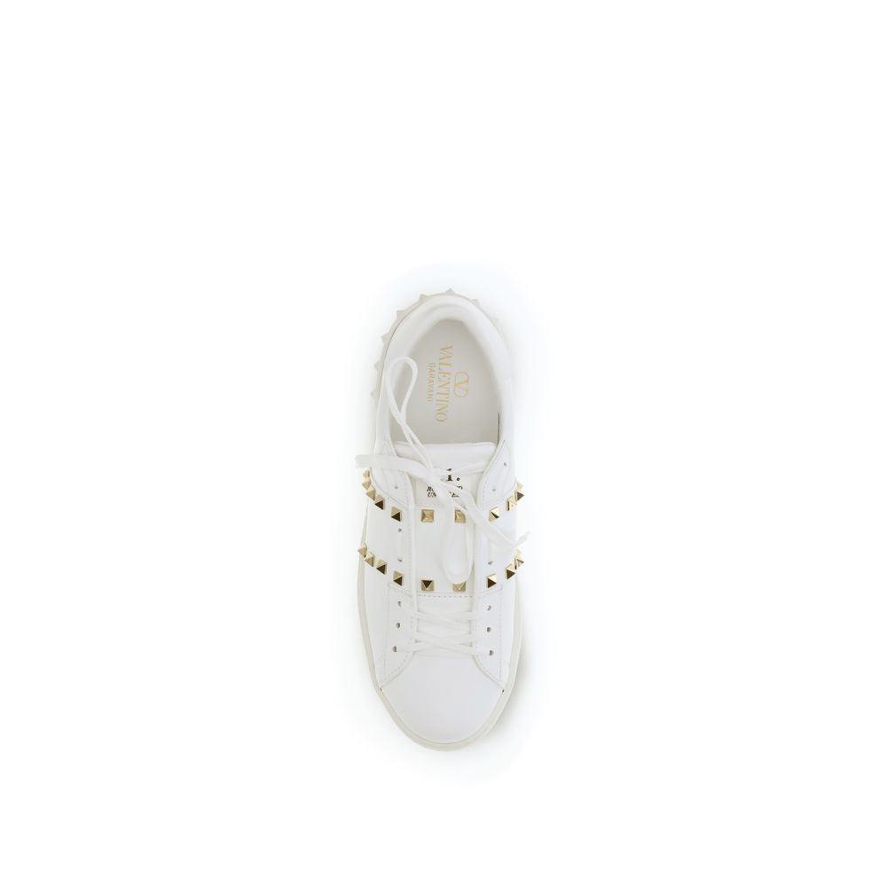 Valentino Garavani White Calf Leather Bos Taurus Low Top Sneakers Valentino Garavani