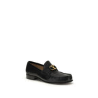 Valentino Garavani Black Calf Leather Bos Taurus Slip-On Loafers Valentino Garavani
