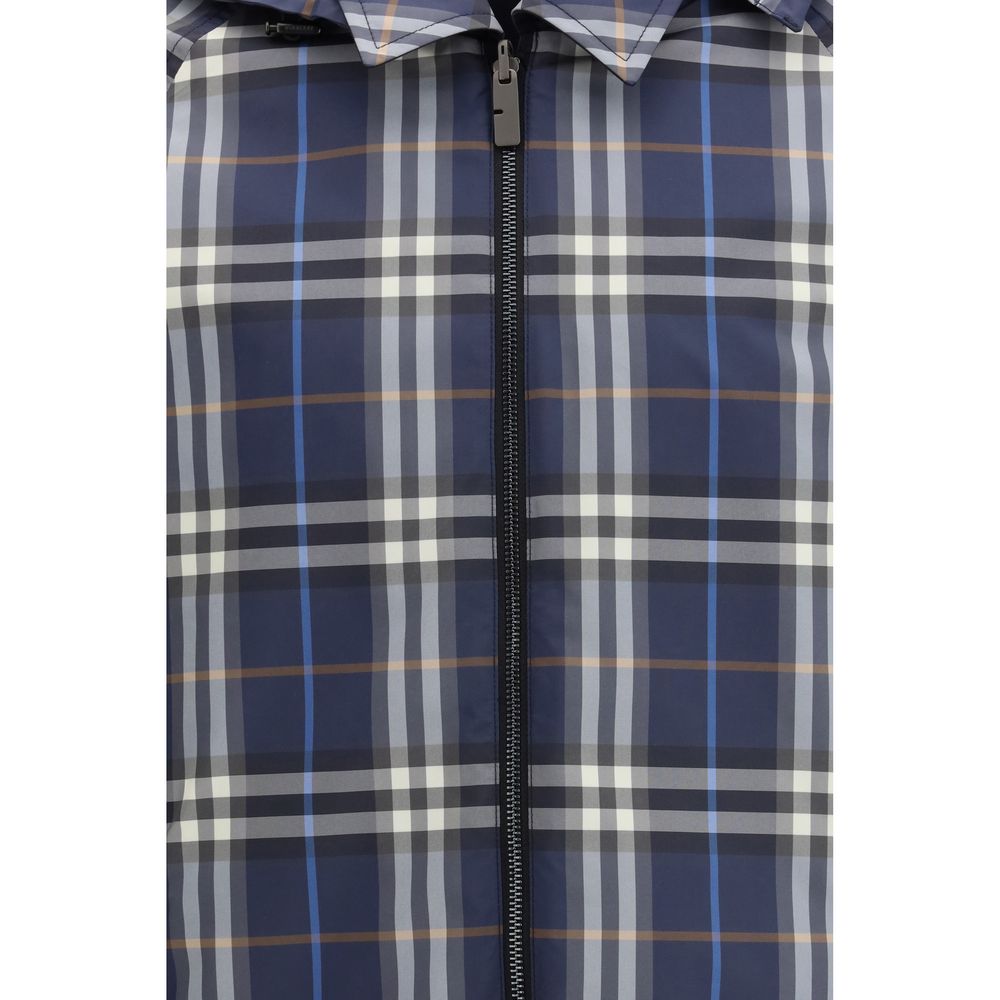 Burberry Blue Polyester Rain Coat Burberry