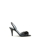 Valentino Garavani Black Goatskin Stiletto Heel Sandals Valentino Garavani