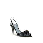Valentino Garavani Black Goatskin Stiletto Heel Sandals Valentino Garavani