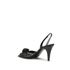 Valentino Garavani Black Goatskin Stiletto Heel Sandals Valentino Garavani