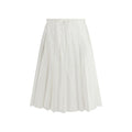 Prada White Cotton Long Skirt Prada