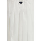 Prada White Cotton Long Skirt Prada