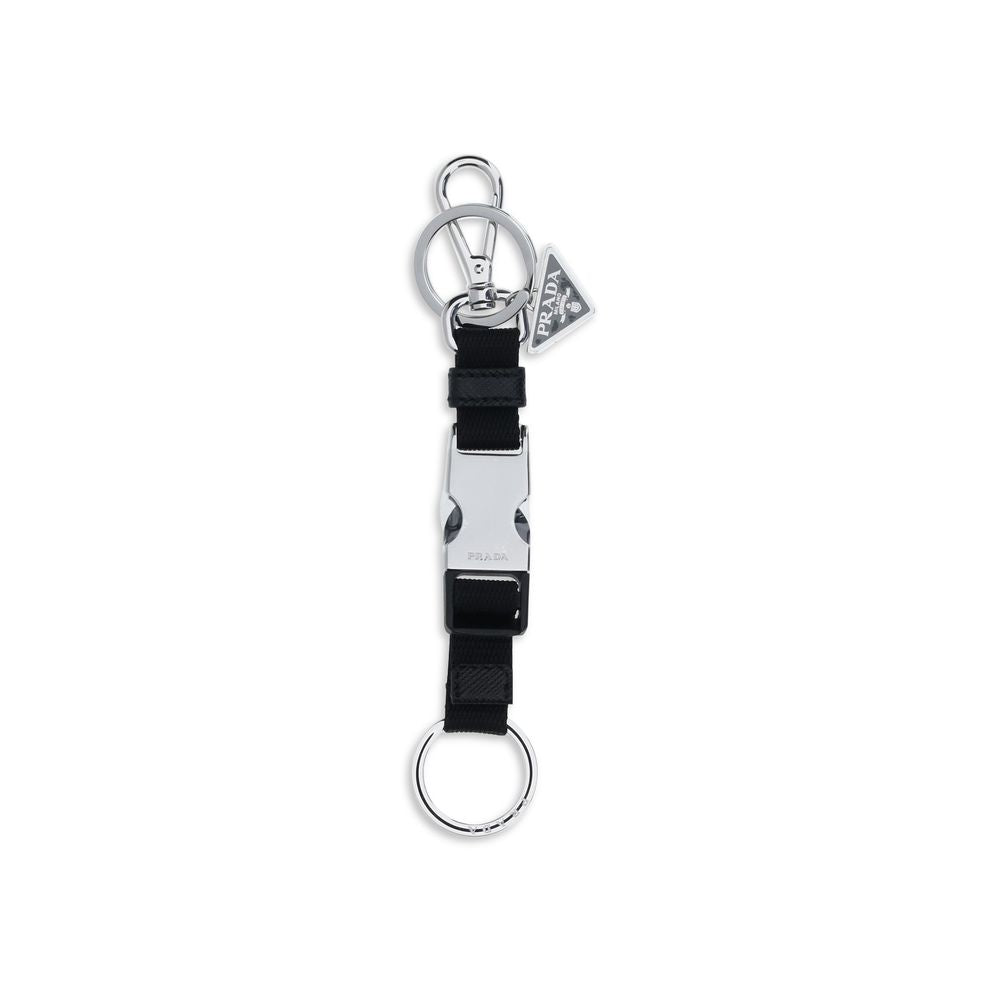 Prada Black Nylon Keychain Prada