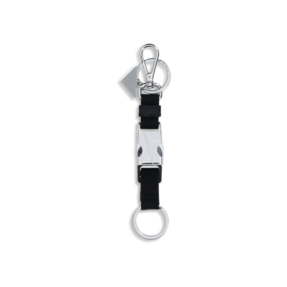 Prada Black Nylon Keychain Prada