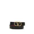 Valentino Garavani Black Calf Leather Bos Taurus Belt Valentino Garavani