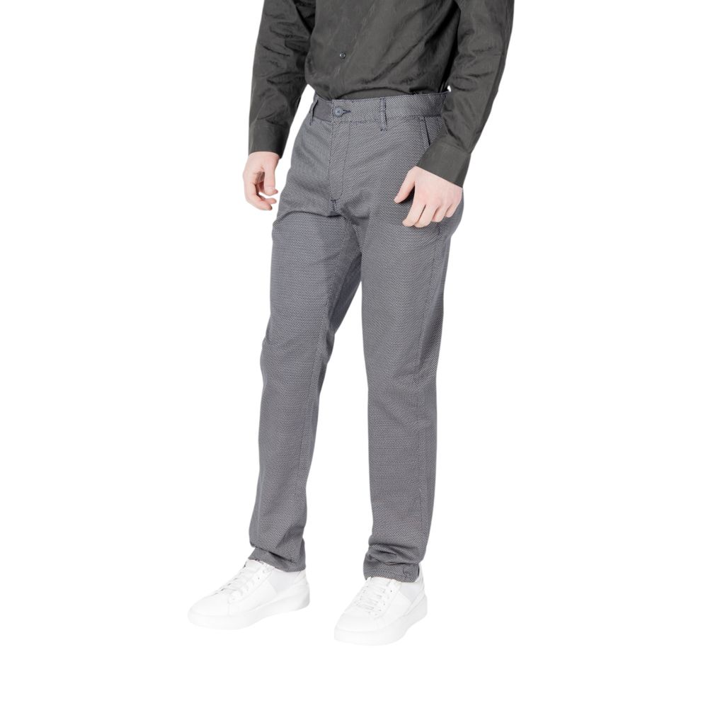 Armani Exchange Blue Cotton Skinny Pants Armani Exchange