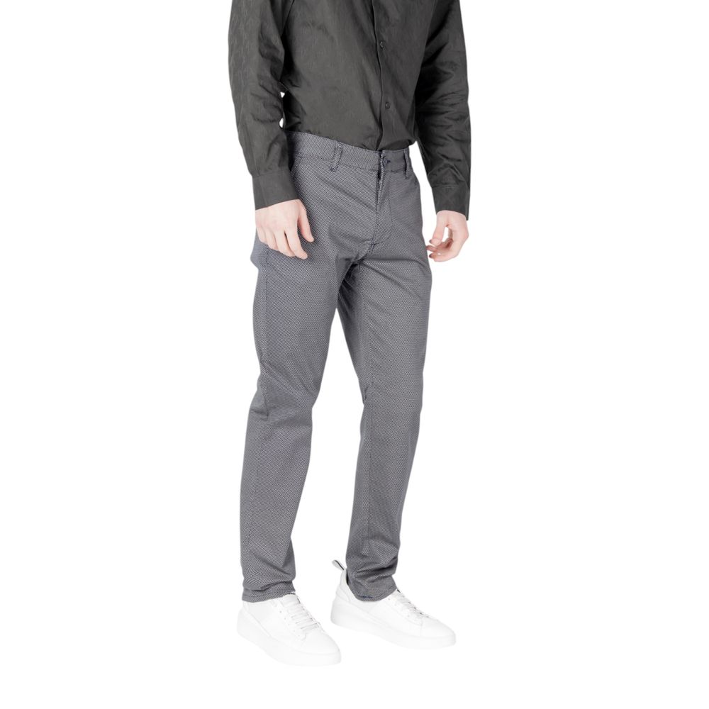 Armani Exchange Blue Cotton Skinny Pants Armani Exchange