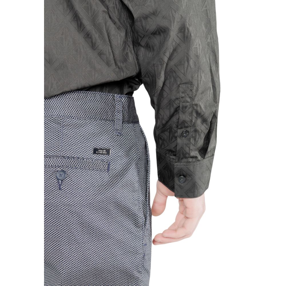 Armani Exchange Blue Cotton Skinny Pants Armani Exchange