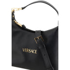 Versace Black Calf Leather Bos Taurus Handbag Versace