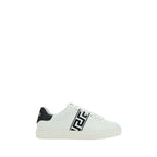 Versace White Calf Leather Bos Taurus Low Top Sneakers Versace