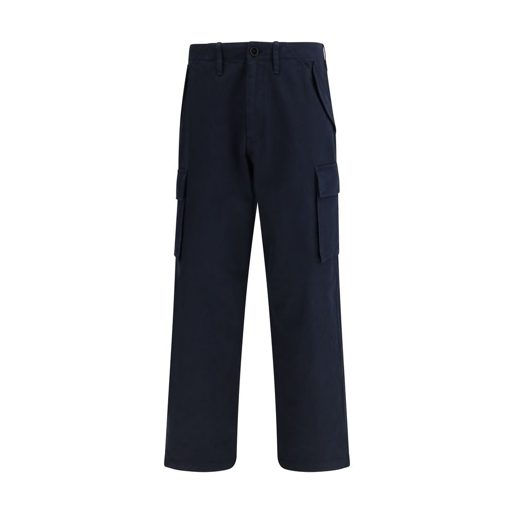 Burberry Blue Cotton Cargo Pants Burberry