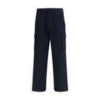 Burberry Blue Cotton Cargo Pants Burberry