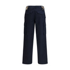 Burberry Blue Cotton Cargo Pants Burberry