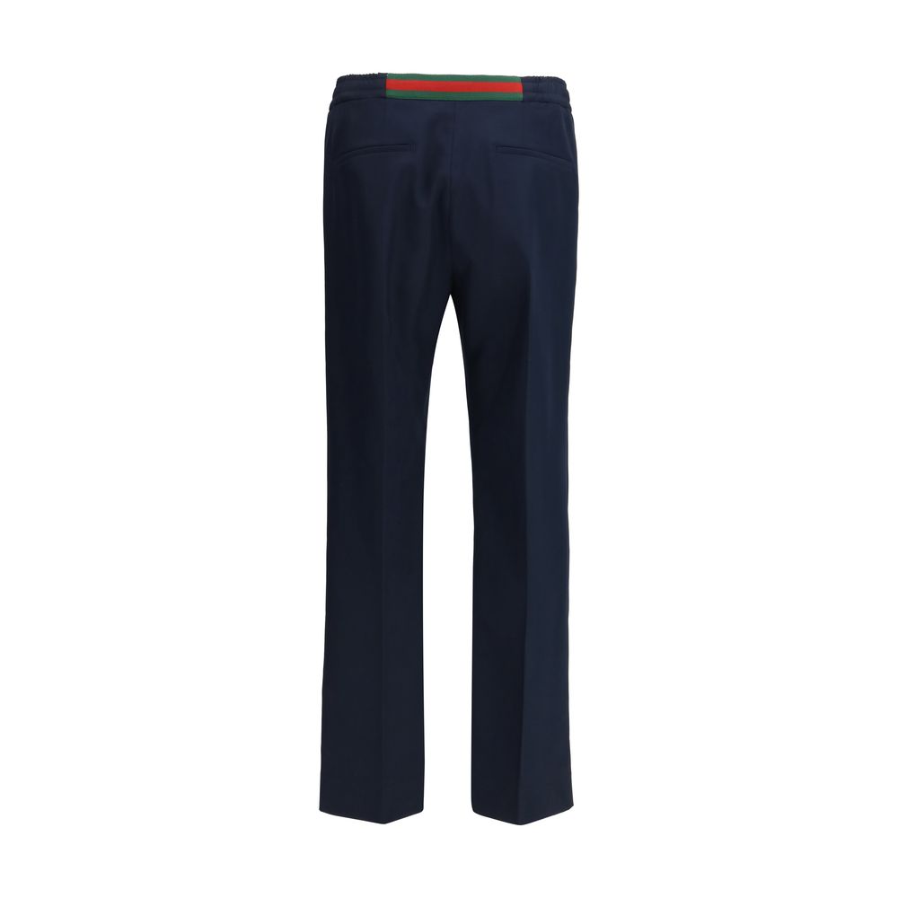 Gucci Blue Polyester Casual Pants Gucci