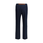 Gucci Blue Polyester Casual Pants Gucci