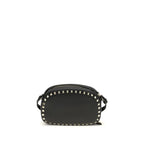 Valentino Garavani Black Calf Leather Bos Taurus Shoulder Bag Valentino Garavani