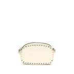Valentino Garavani Beige Calf Leather Bos Taurus Shoulder Bag Valentino Garavani