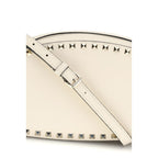 Valentino Garavani Beige Calf Leather Bos Taurus Shoulder Bag Valentino Garavani