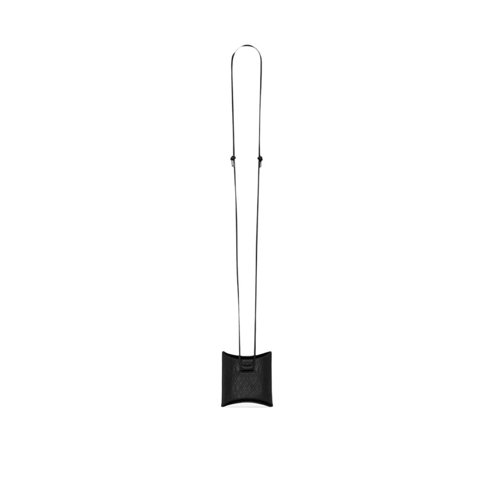Saint Laurent Black Calfskin Airpod Holder Saint Laurent
