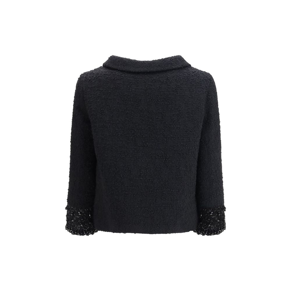 Valentino Black Fleece Wool Coat Valentino