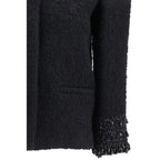 Valentino Black Fleece Wool Coat Valentino