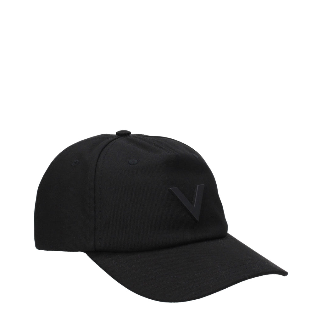 Valentino Garavani Black Cotton Cap (Baseball Hat) Valentino Garavani