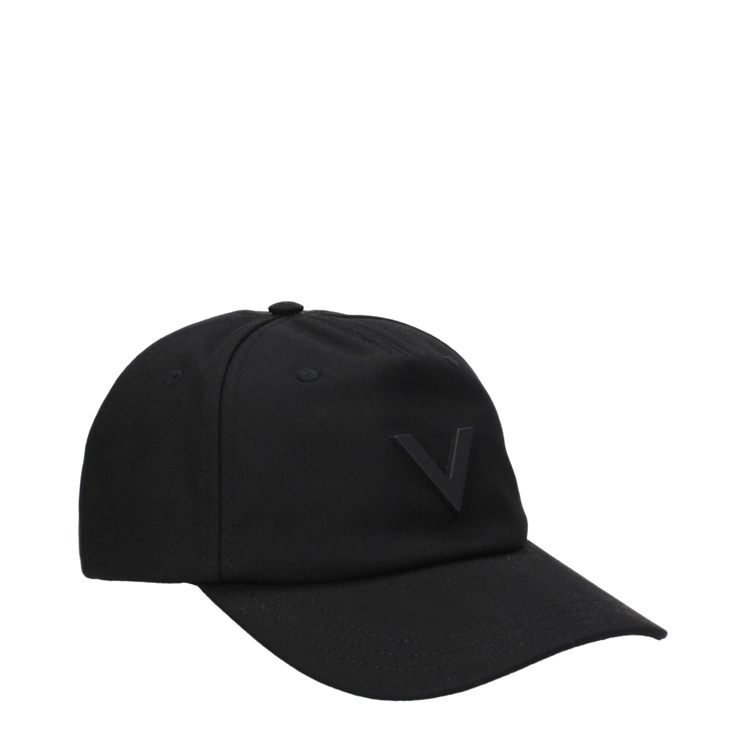 Valentino Garavani Black Cotton Cap (Baseball Hat) Valentino Garavani