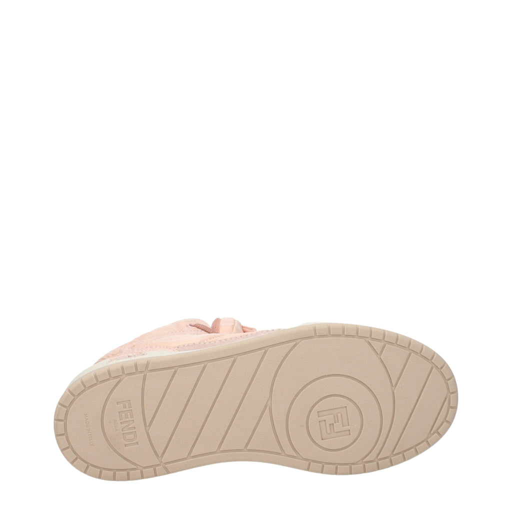 Fendi Pink Nylon High Top Sneakers Fendi