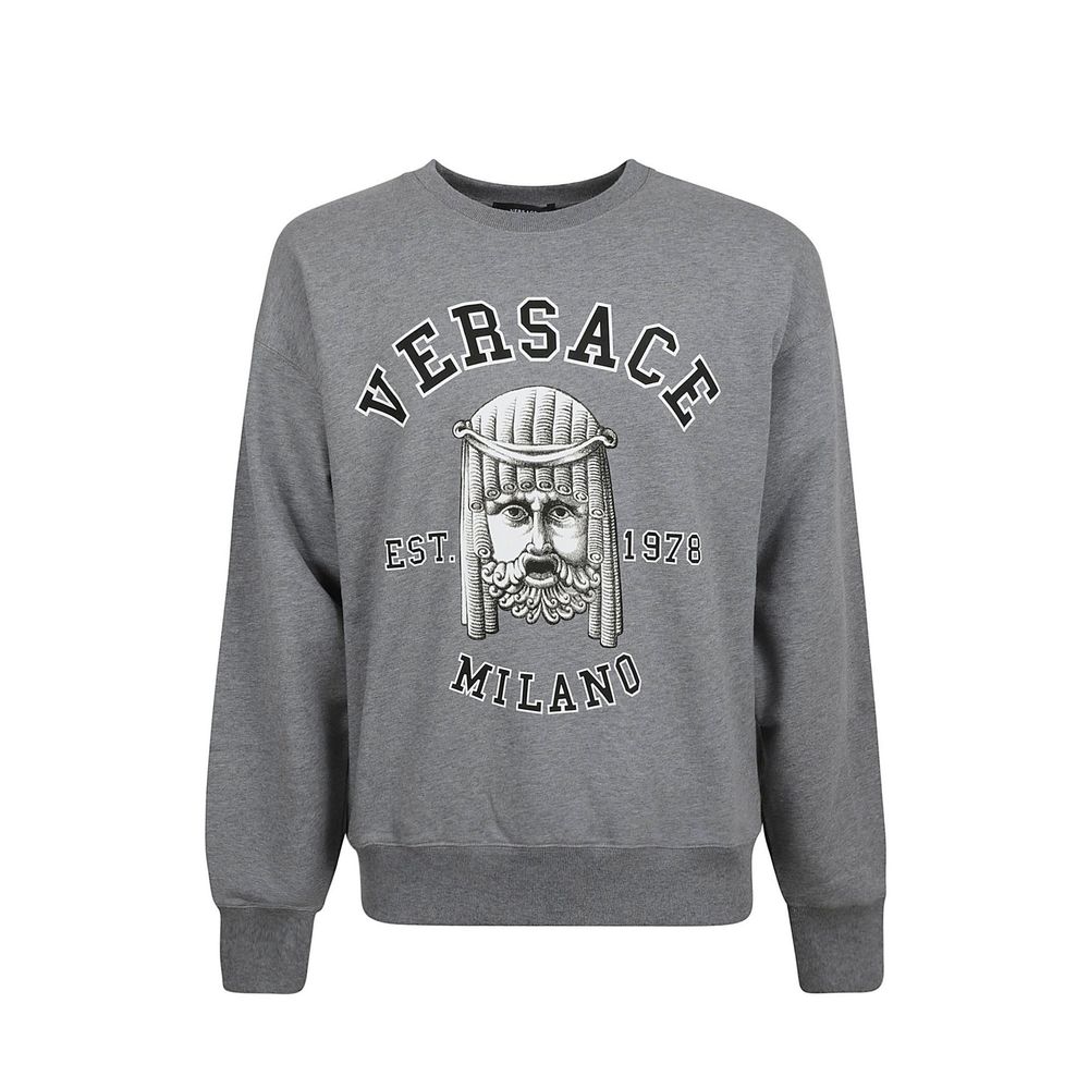 Versace Gray Cotton Sweatshirt Versace