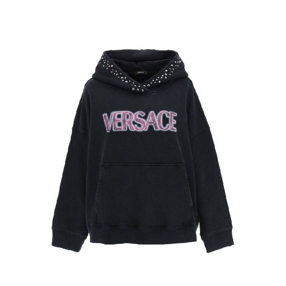 Versace Black Cotton Sweatshirt Versace