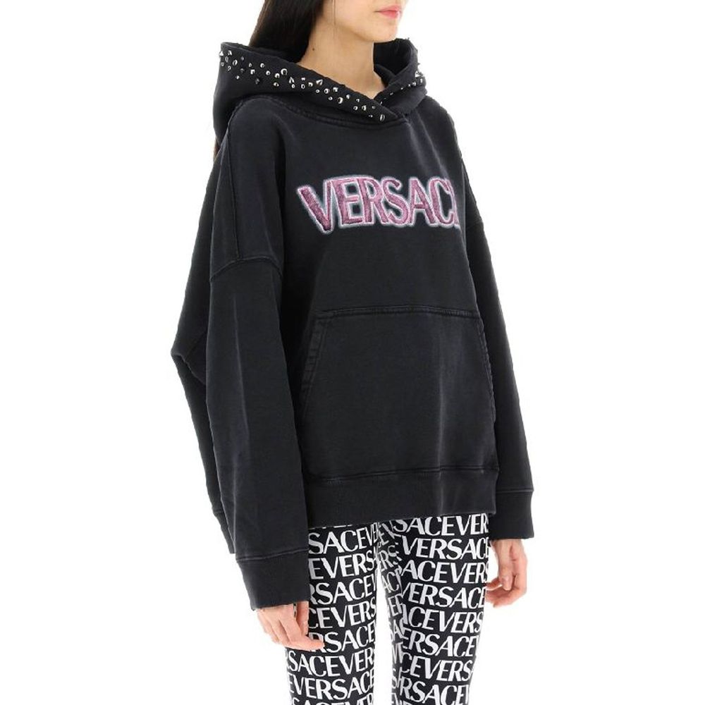 Versace Black Cotton Sweatshirt Versace