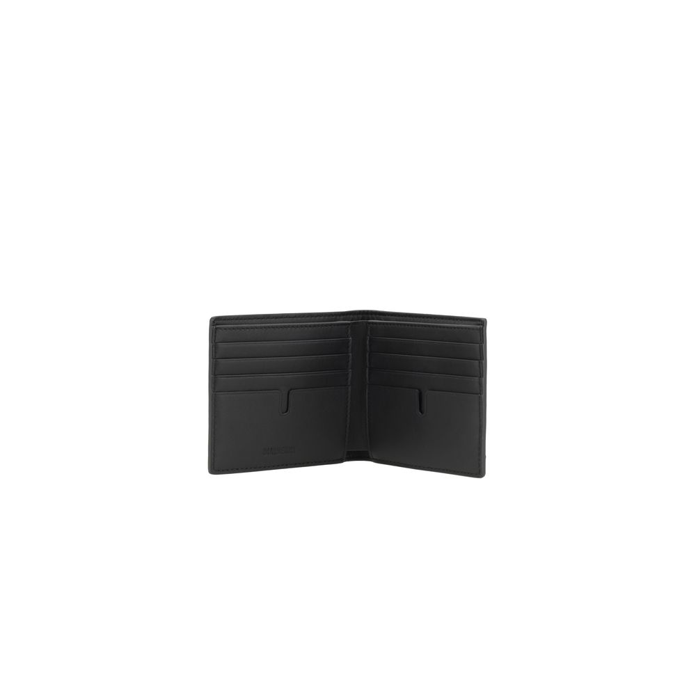 Burberry Black Calf Leather Bos Taurus Wallet Burberry