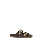 Burberry Brown Calf Leather Bos Taurus Flat Sandals Burberry
