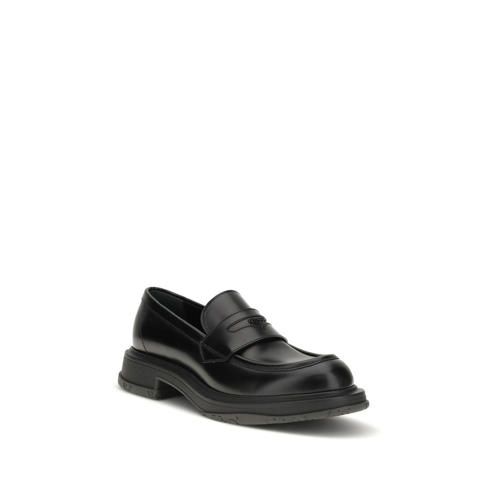 Gucci Black Calf Leather Bos Taurus Slip-On Loafers Gucci