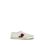 Gucci White Cotton Low Top Sneakers Gucci