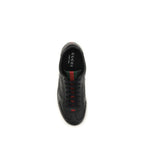Gucci Black Calf Leather Bos Taurus Low Top Sneakers Gucci