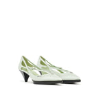 Prada Bicolor Silk Mid Heel Pumps Prada