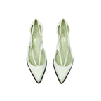 Prada Bicolor Silk Mid Heel Pumps Prada