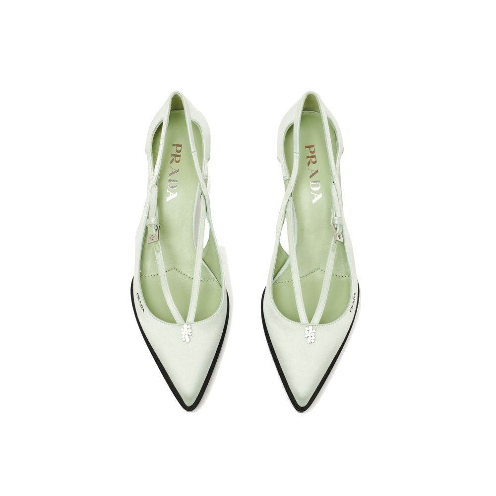 Prada Bicolor Silk Mid Heel Pumps Prada