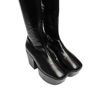 Prada Black Calfskin Over The Knee Prada