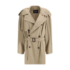Balenciaga Beige Cotton Trench Coat Balenciaga
