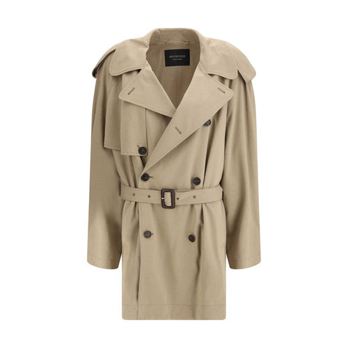 Balenciaga Beige Cotton Trench Coat Balenciaga