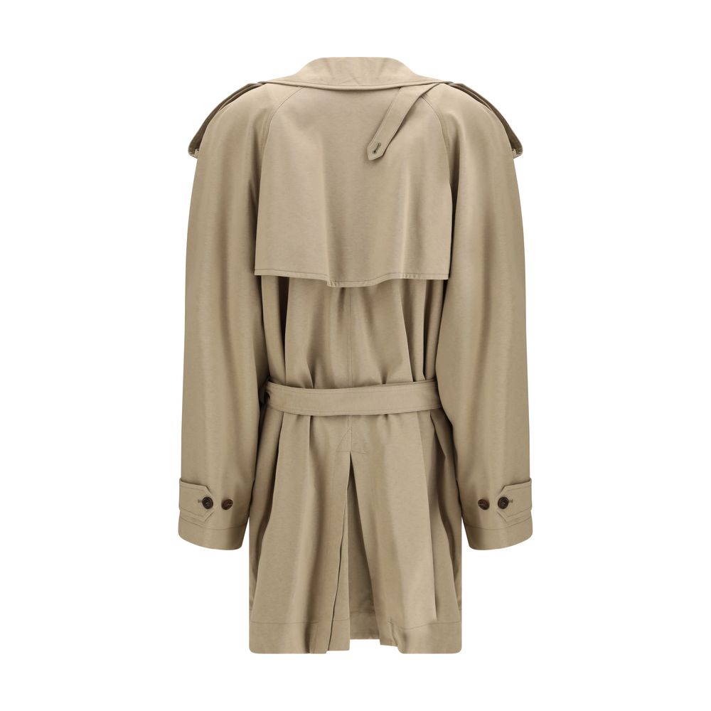 Balenciaga Beige Cotton Trench Coat Balenciaga