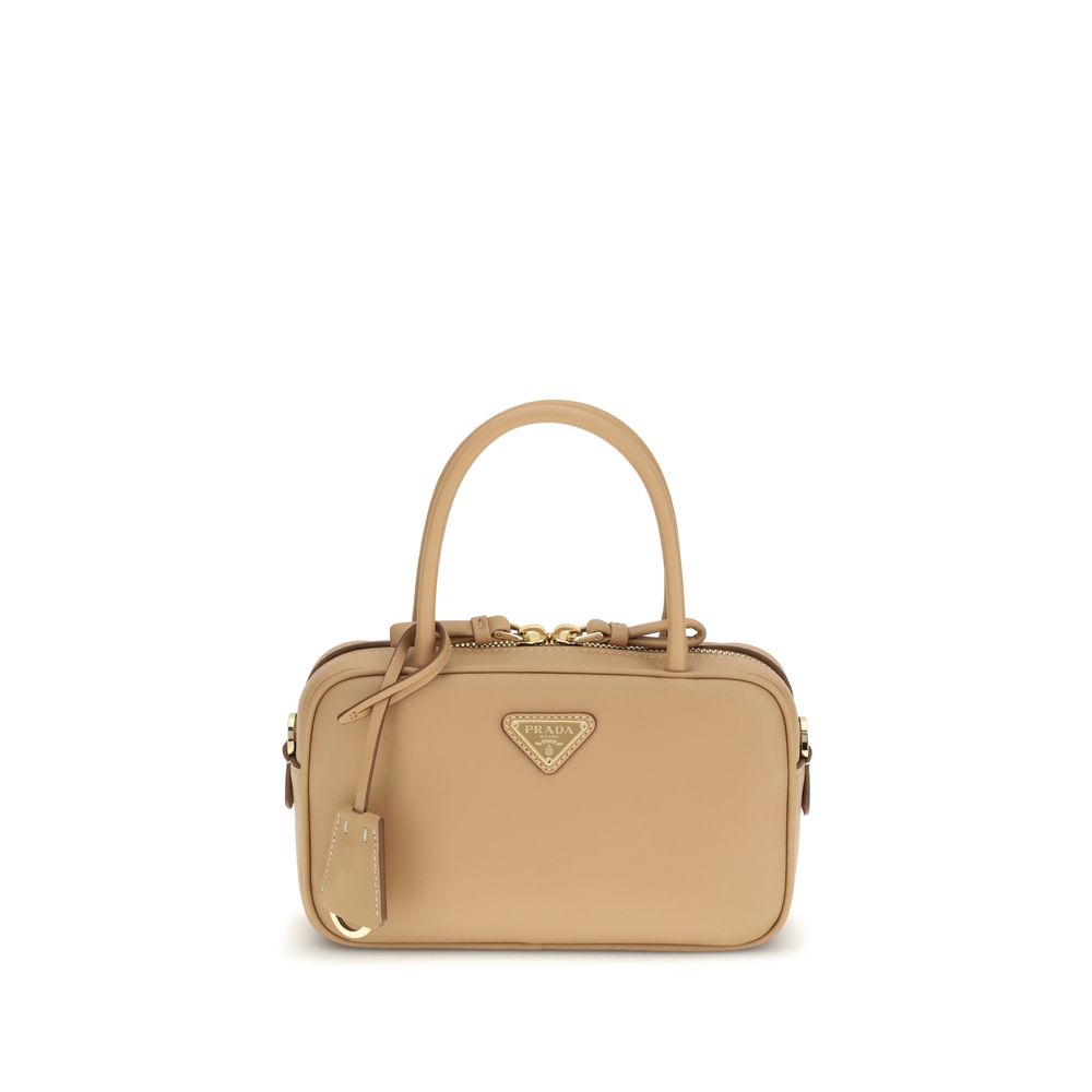 Prada Beige Calf Leather Bos Taurus Handbag Prada
